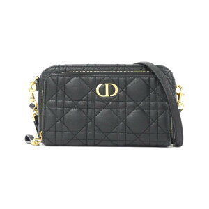 Christian Dior Double Pouch Shoulder Bag Black